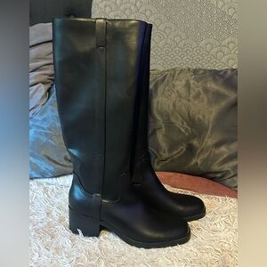 NWOT Marc Fisher Black Hydria Block heel Boots size 11